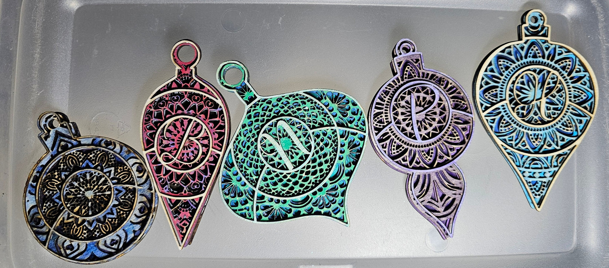 Christmas Ornaments, Mandala 3D Layered ornaments - Personalized ornaments - 5 styles