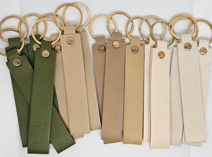 Personalized Leather Keychain,  Faux Leather 5 inch Keychain great gift for men or women