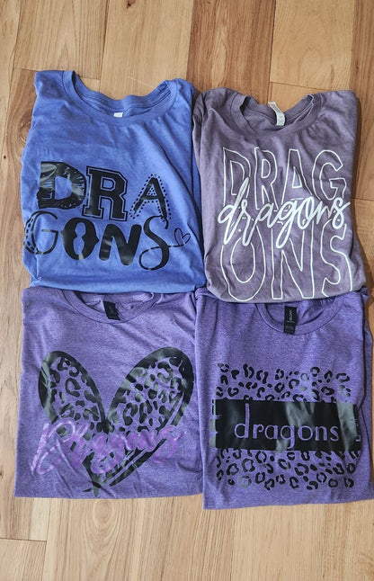 Dragons Pride Tee Shirt on Bella Canvas Shirts, 11 Design Options