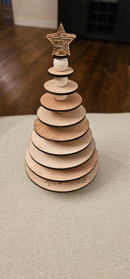 Christmas Decor,DIY Christmas Build your own Christmas Tree Kit, 6 inch wooden tree kit, make it your own, craft kit