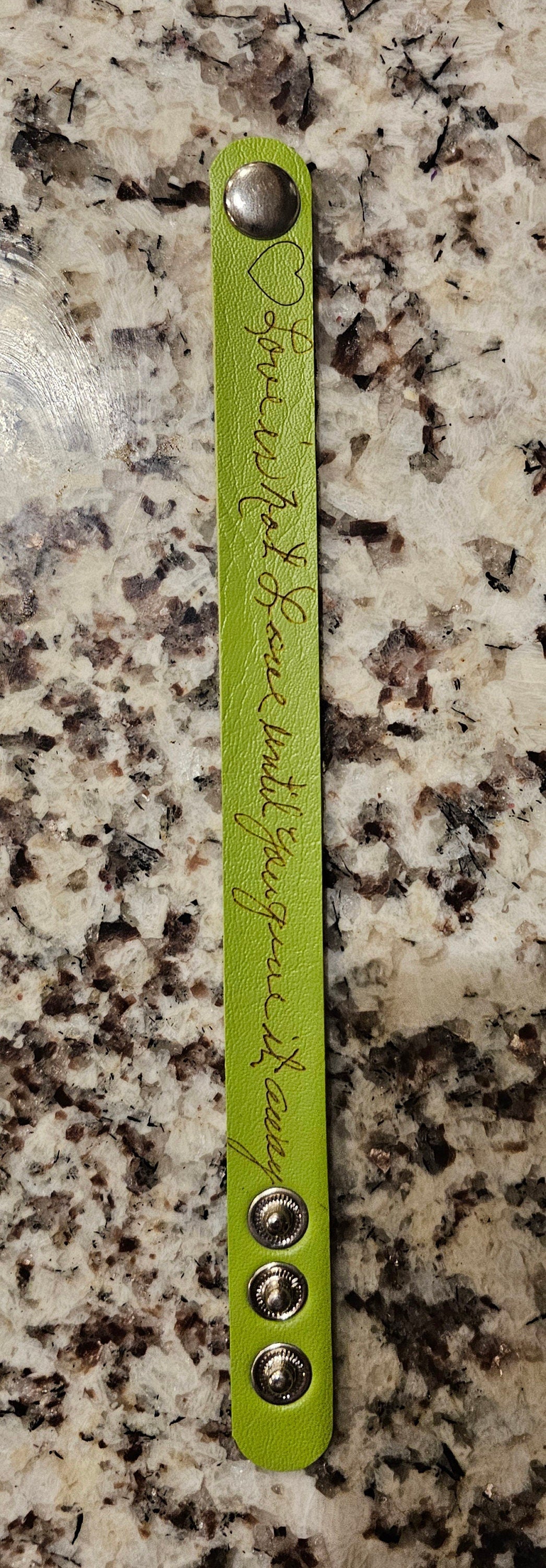 Personalized Bracelet Faux Leather Bracelet great gift for men or women perfect size. About 8 1/2  inch long for design
