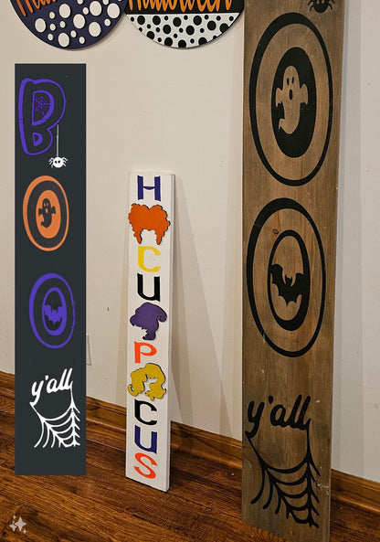 Halloween Porch Decor Welcome Signs – Halloween Porch Leaner Signs in 3 Stylish Designs for Halloween Outdoor Decoration