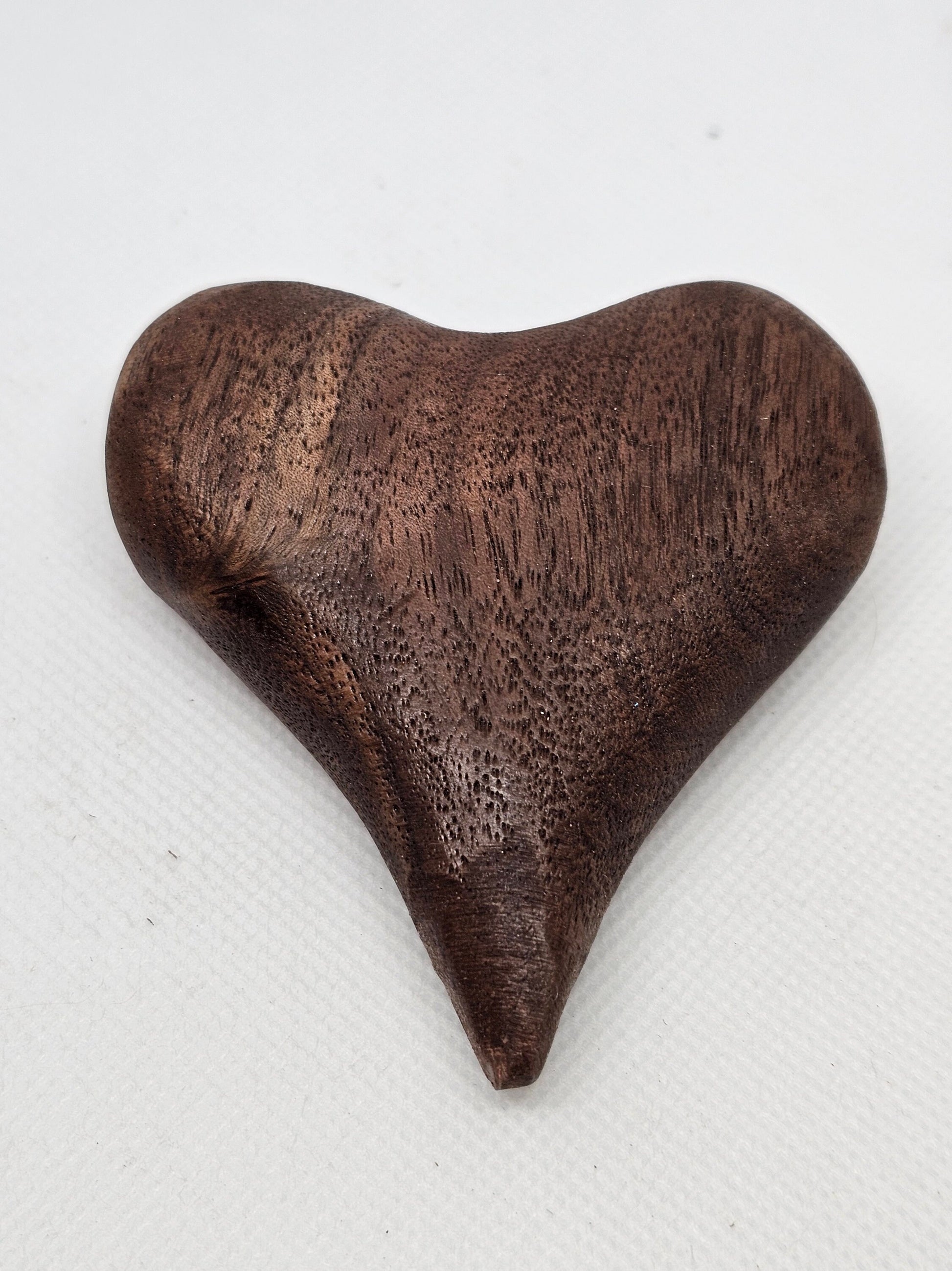 Personalized Solid Wood Hearts, Engraved Initals in Walnut , perfect couples gift, anniversary gift