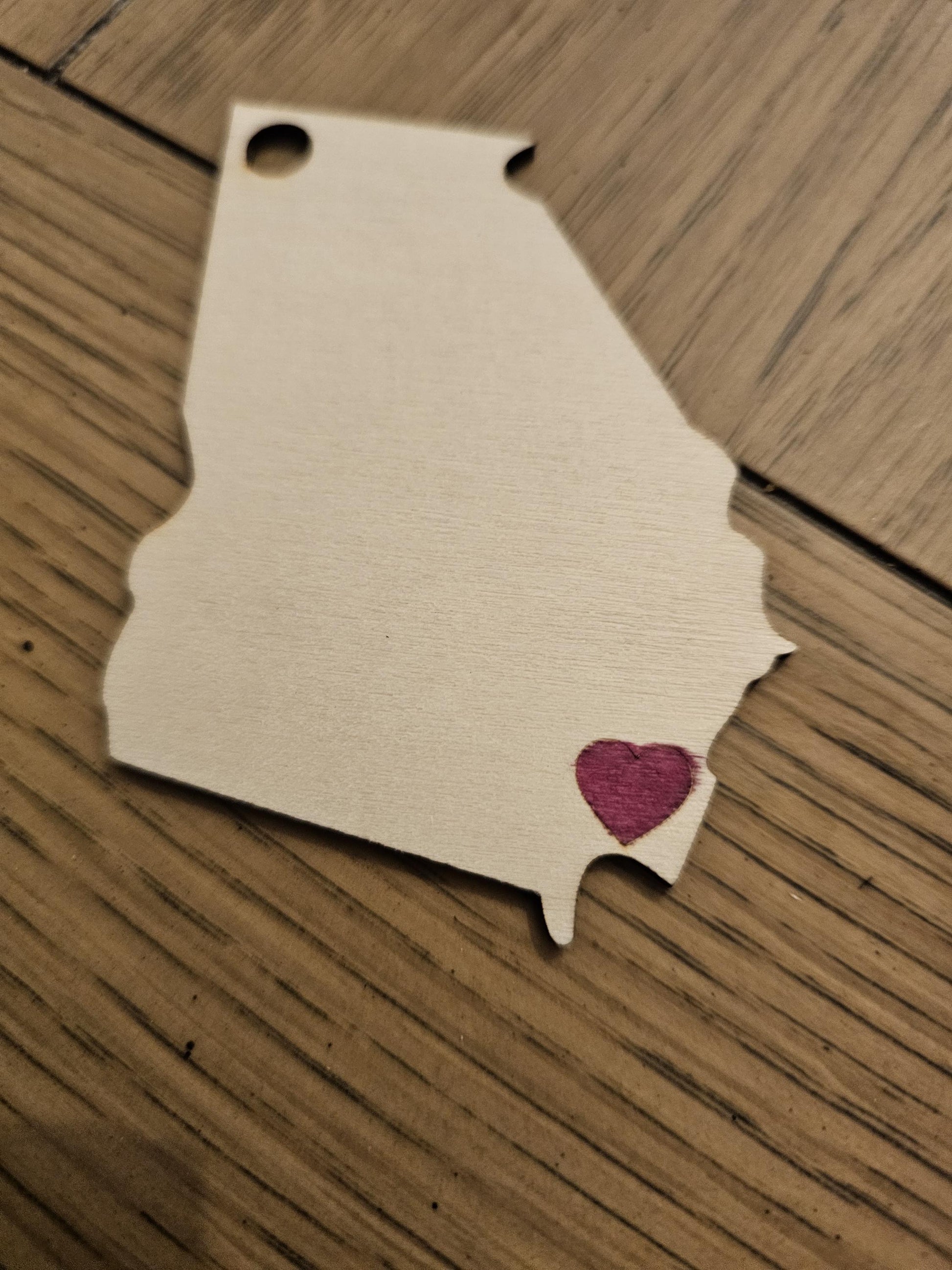 Custom State Christmas Ornaments, State Ornaments - Home is where the Heart is Ornaments, 3 inches