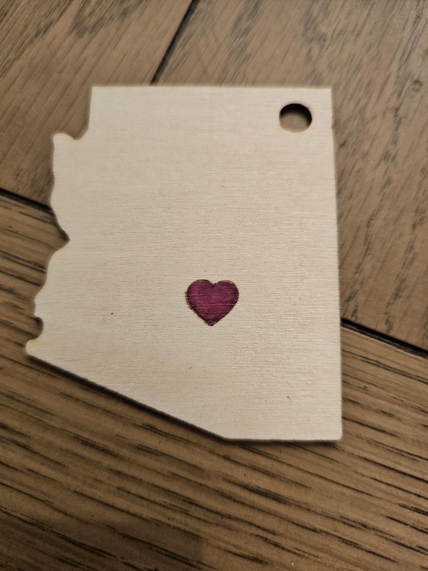 Custom State Christmas Ornaments, State Ornaments - Home is where the Heart is Ornaments, 3 inches