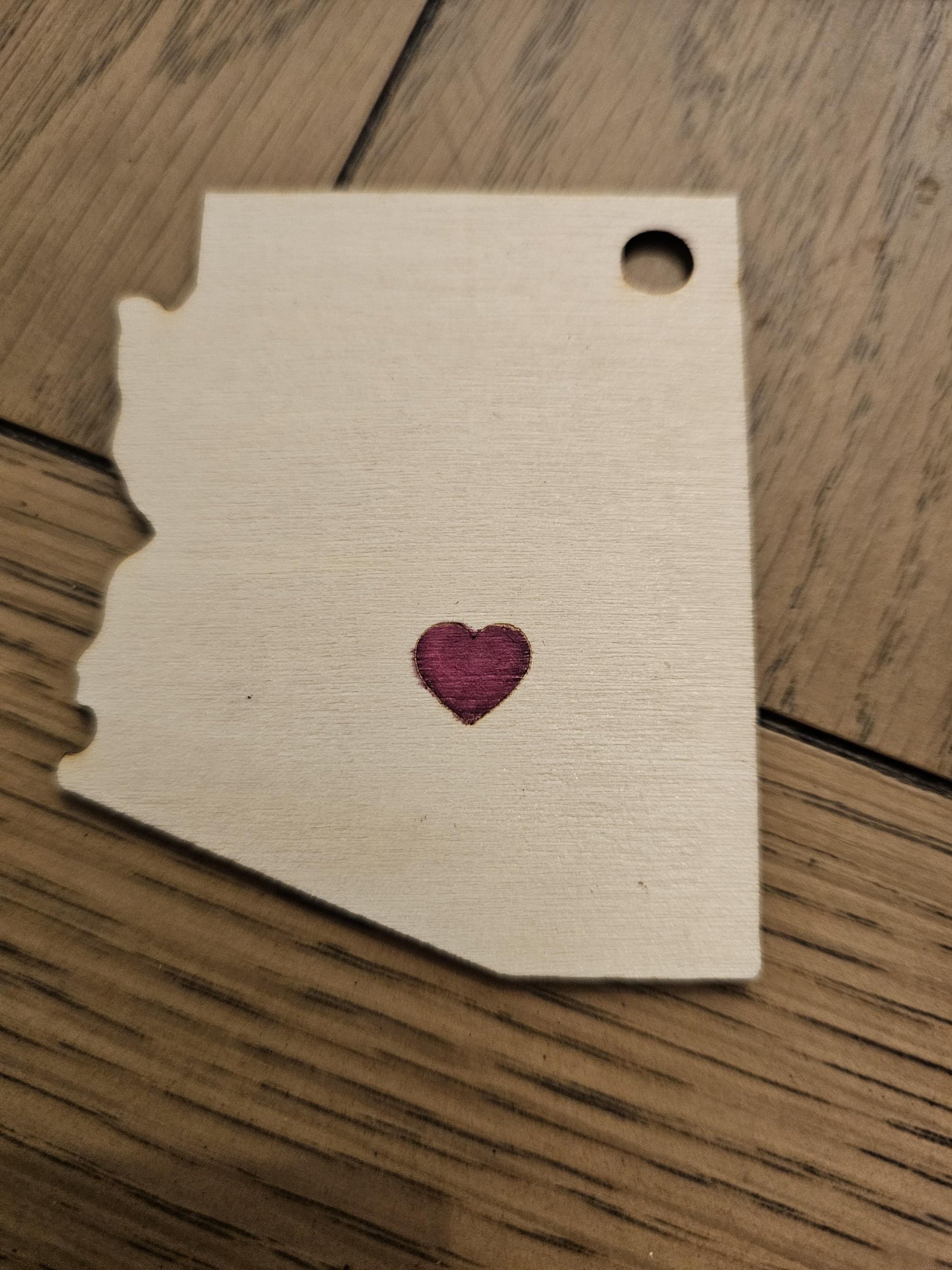 Custom State Christmas Ornaments, State Ornaments - Home is where the Heart is Ornaments, 3 inches