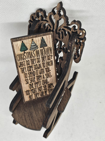 Christmas in Heaven Ornament, Honor a lost loved one,  Memorial for loved one, Gift for Grieving