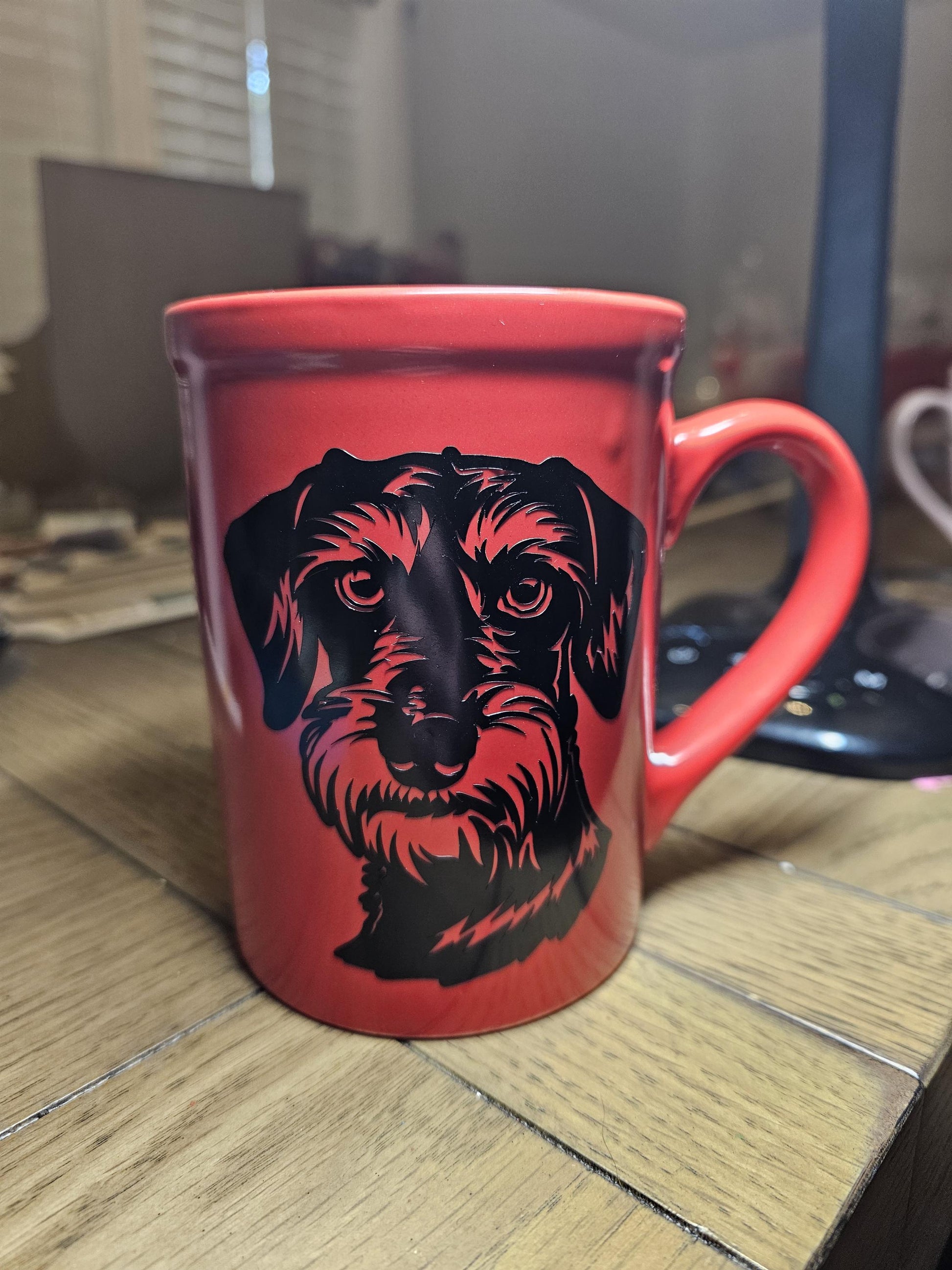 Coffee Mug Personalized with Dog Outline, Custom Coffee Cup for Pet Lovers, Dog Mom and Dog  Dad  Gift