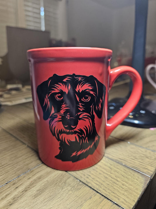 Coffee Mug Personalized with Dog Outline, Custom Coffee Cup for Pet Lovers, Dog Mom and Dog  Dad  Gift