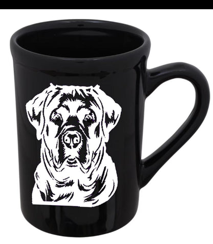 Coffee Mug Personalized with Dog Outline, Custom Coffee Cup for Pet Lovers, Dog Mom and Dog  Dad  Gift