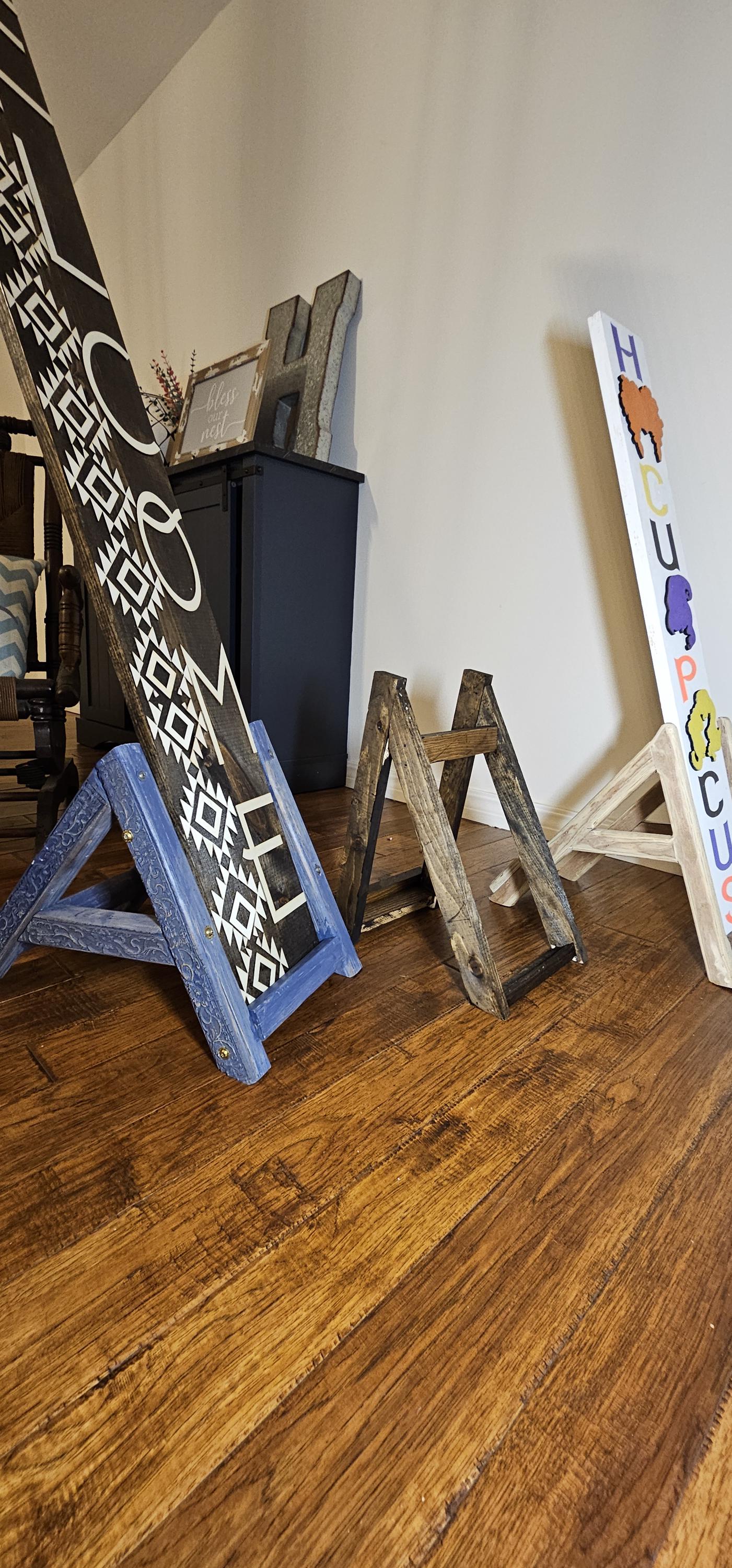 Wood Stand, Pine Sign stand, Porch Leaner stand, Welcome Sign stand, Sign holder, vertical sign stand, Built to Suit