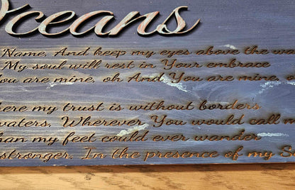 Custom Song Lyric Gift, Custom 3D Song Lyric Sign, Song Lyric Engraving, Song lyrics in 3D