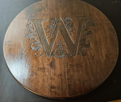 Lazy Susan Custom Premium hardwood lazy susan, Unique Design Engraved Personalized Gift, Perfect Housewarming Gift, Wedding Gift, Newlyweds Anniversary
