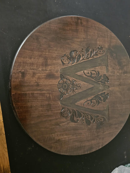 Lazy Susan Custom Premium hardwood lazy susan, Unique Design Engraved Personalized Gift, Perfect Housewarming Gift, Wedding Gift, Newlyweds Anniversary