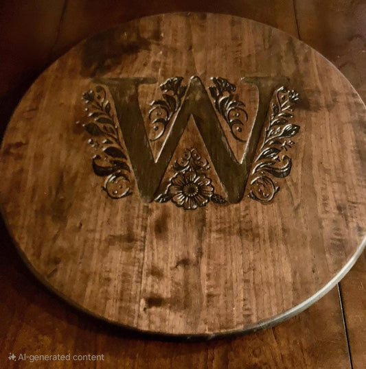 Lazy Susan Customized Premium Wood, Unique Design Engraved Personalized Gift,