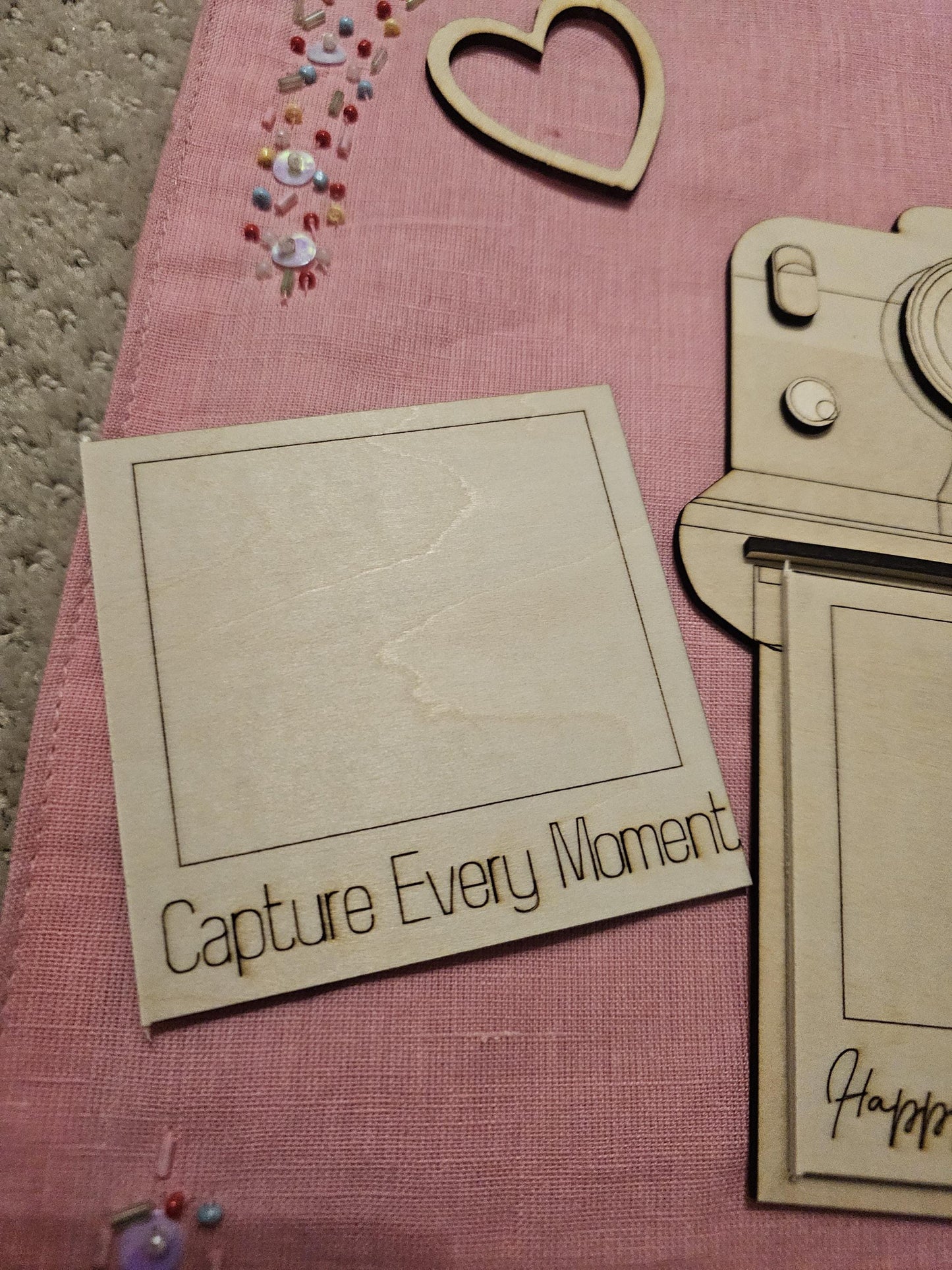 Vintage Polaroid Custom Gift Romantic Wooden DIY Personalized Keepsake
