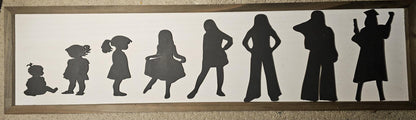Framed Graduation Silhouette Art: Personalized Graduate Story Keepsake Sign - Memorable Gift