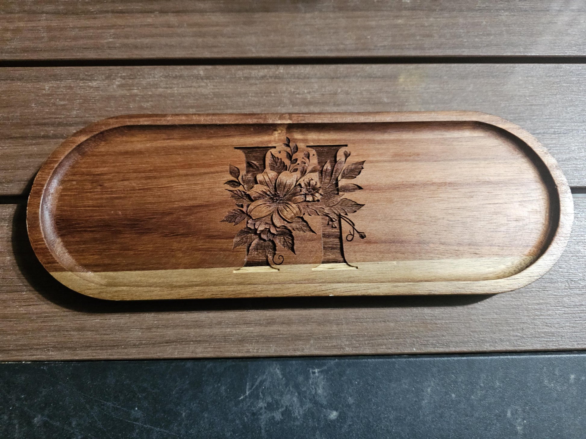Personalized Decorative Tray Wooden Catchall Tray