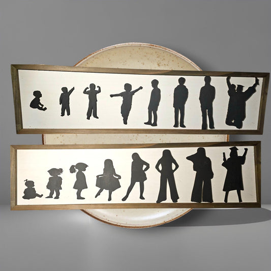 Framed Graduation Silhouette Art: Personalized Graduate Story Keepsake Sign -