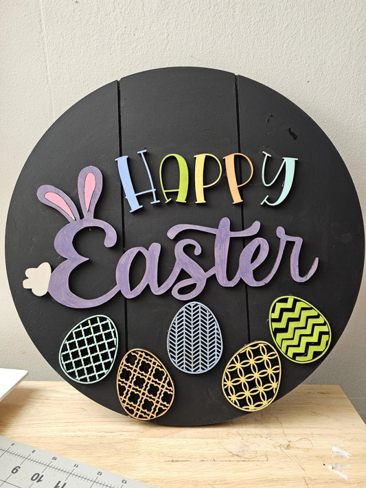 Easter Door Hanger, Happy Easter Welcome Sign, Easter Decor