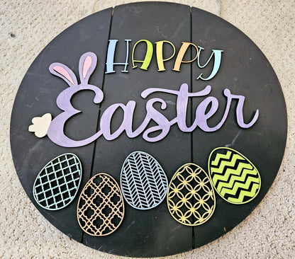 Easter Door Hanger, Happy Easter Welcome Sign, Easter Decor