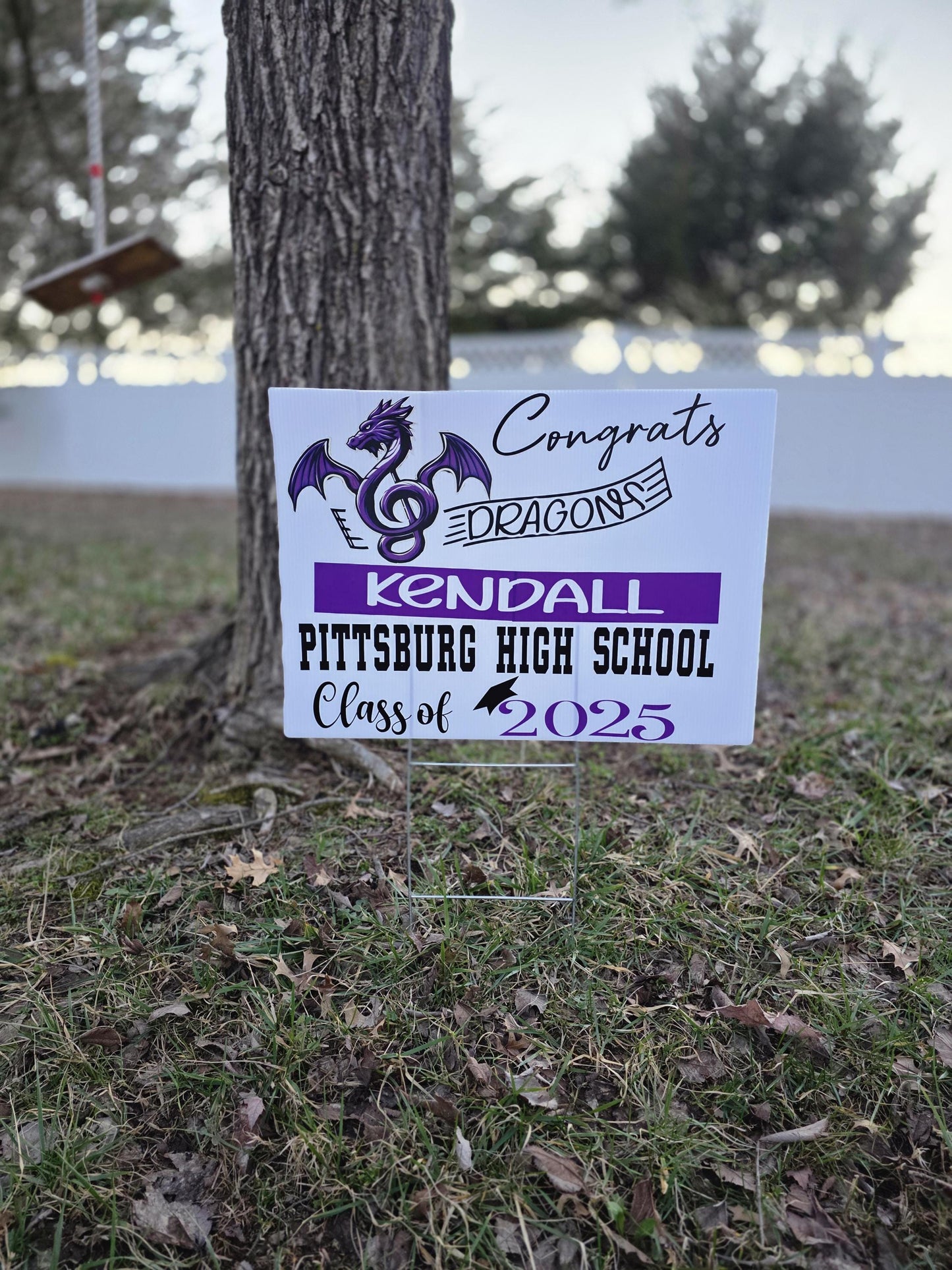 Graduate Announcement with Picture Yard Sign Graduation Decor