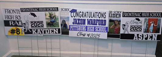 Graduate Announcement with Picture Yard Sign Graduation Decor