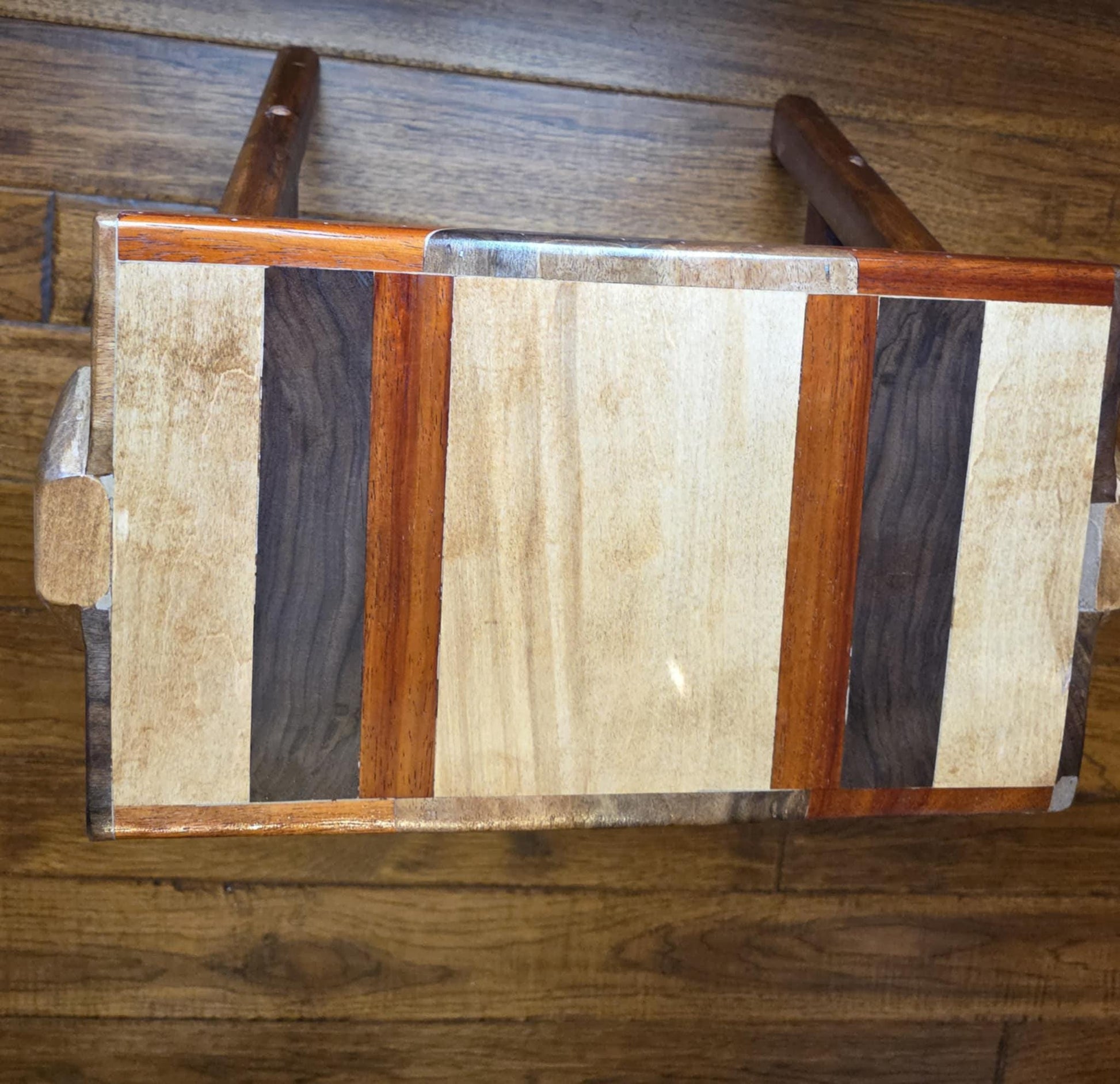 Handmade Wooden Stools in Walnut, Padauk, Maple & Pecan, Durable Seating for Living Room, Unique Gift for Wood Lovers