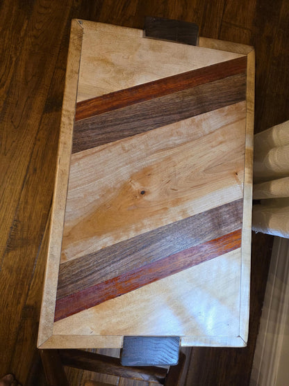 Handmade Wooden Stools in Walnut, Padauk, Maple & Pecan, Durable Seating for Living Room, Unique Gift for Wood Lovers