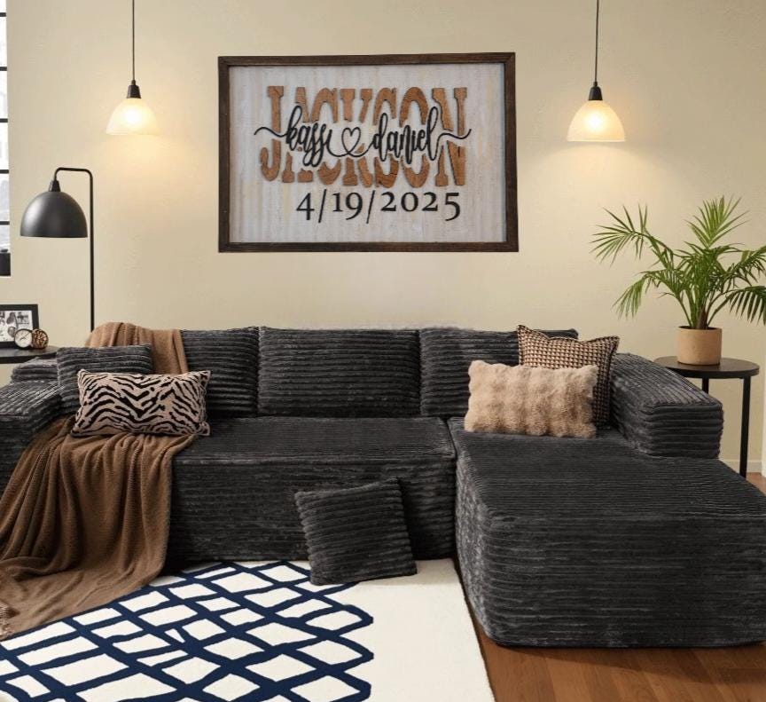 3D Family Name Sign - Last Name Sign - Farmhouse decor wedding gift