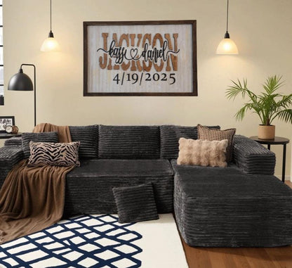 3D Family Name Sign - Last Name Sign - Farmhouse decor wedding gift