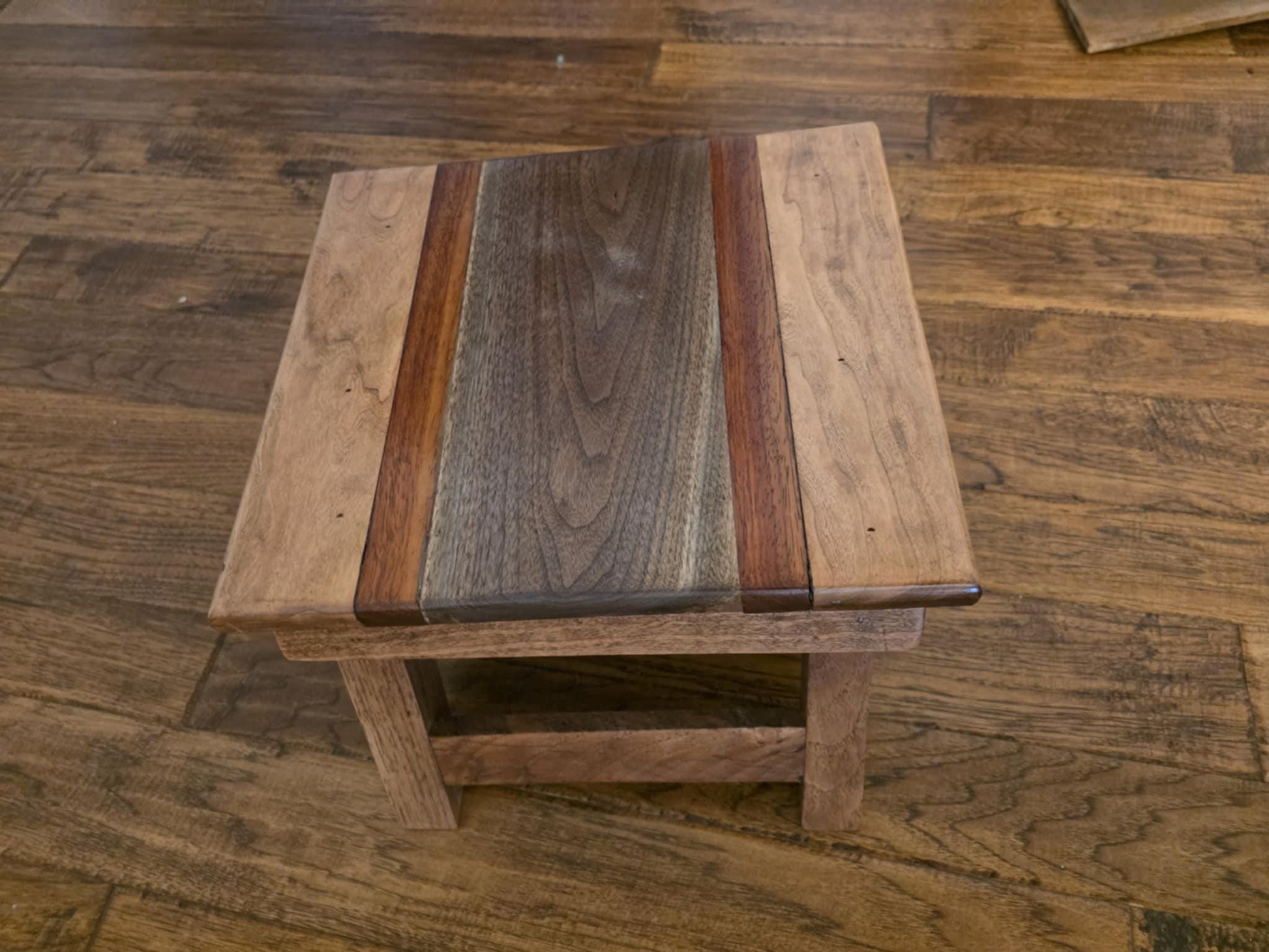 Handmade Wooden Stools in Walnut, Padauk, Maple & Pecan, Durable Seating for Living Room, Unique Gift for Wood Lovers