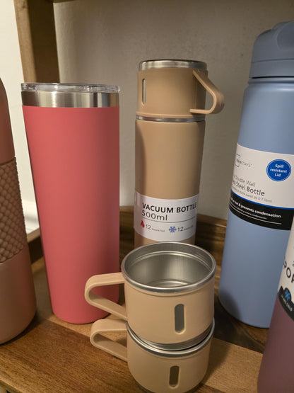 Personalized Stainless Steel Water Bottles with Handles - Insulated Tumblers - Custom Engraved Logo Cups for Travel & Outdoors