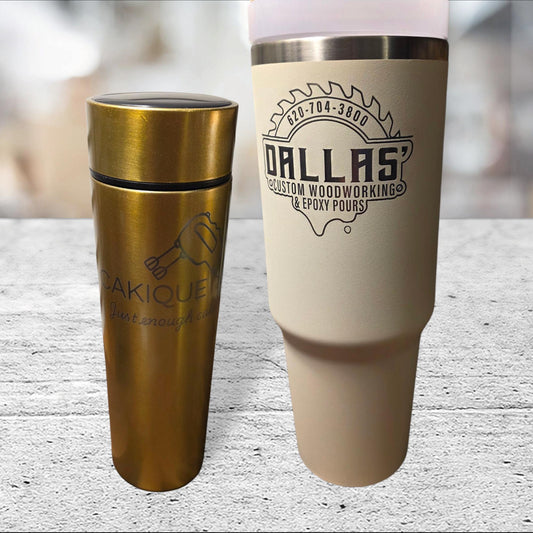 Personalized Stainless Steel Water Bottles with Handles - Insulated Tumblers - Custom Engraved Logo Cups for Travel & Outdoors
