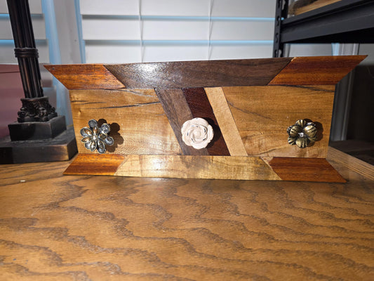 Custom Wood Key Holder with Antique Knobs - Rustic Wall Mount Organizer for Keys & Small Items, Handmade Gift Decor