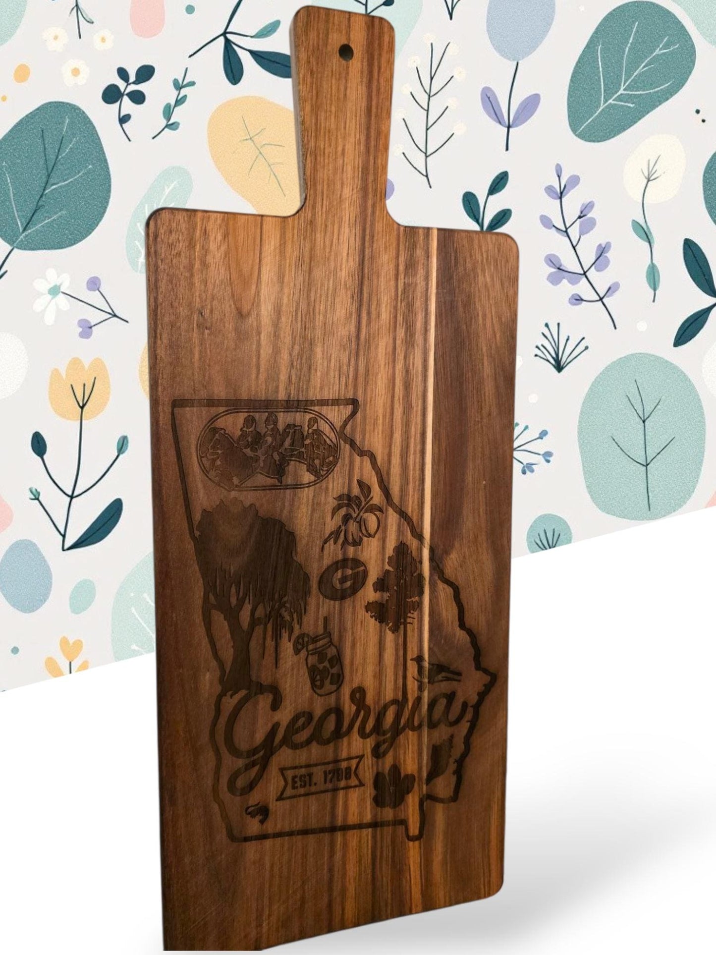 Custom State themed Charcuterie Board Acacia Wood, Personalize 14x9 inches Cheese Board, Housewarming Gift
