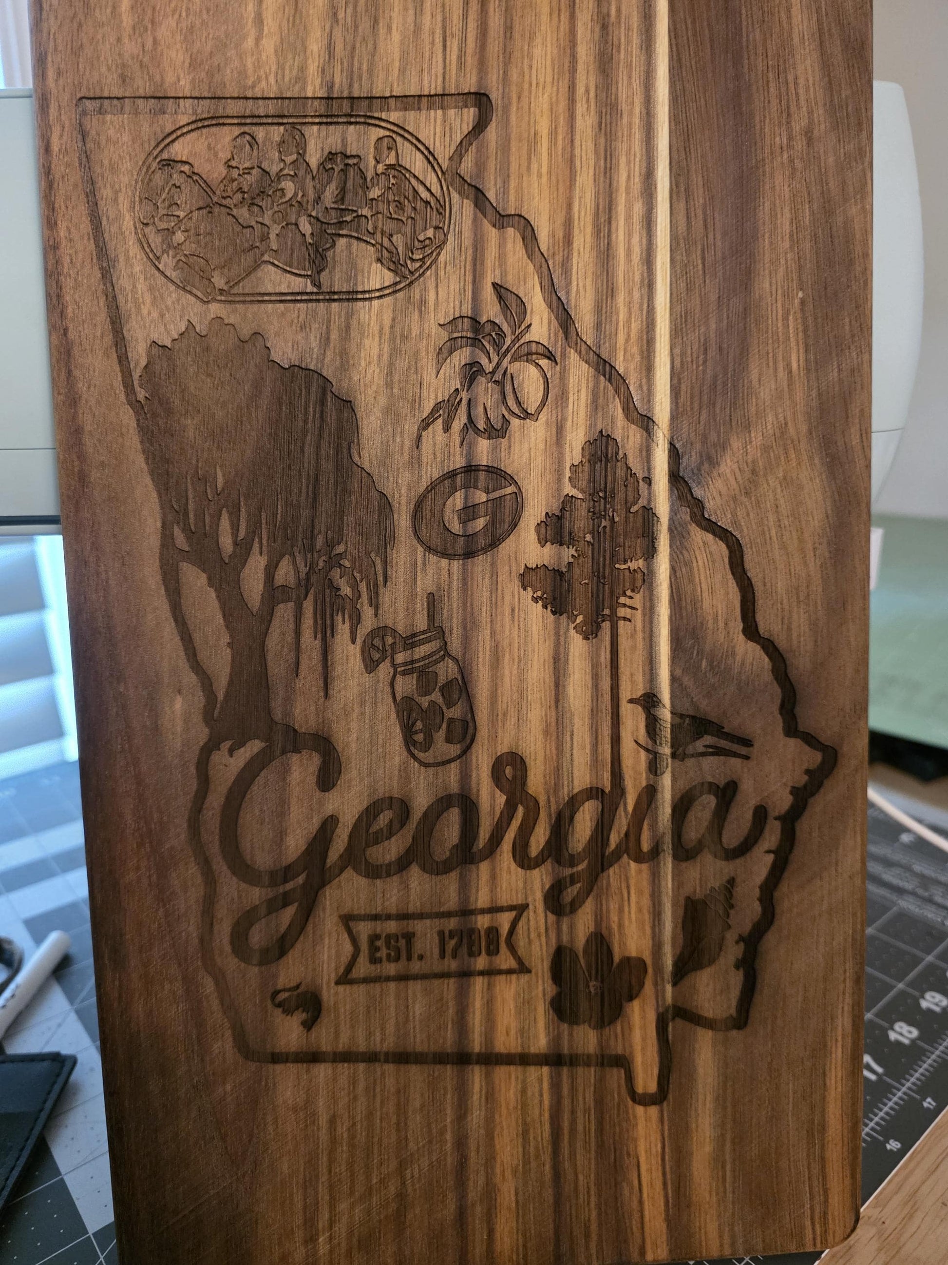 Custom State themed Charcuterie Board Acacia Wood, Personalize 14x9 inches Cheese Board, Housewarming Gift