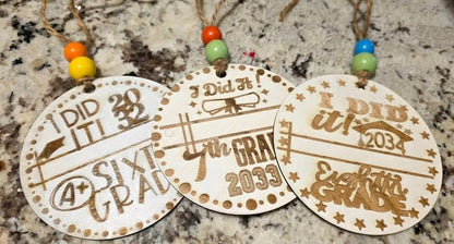 Custom Class Ornaments, Enhance with written Signature, Ornament includes Student's Grade Level & Year for PreK to Senior Year
