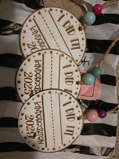 Custom Class Ornaments, Enhance with written Signature, Ornament includes Student's Grade Level & Year for PreK to Senior Year