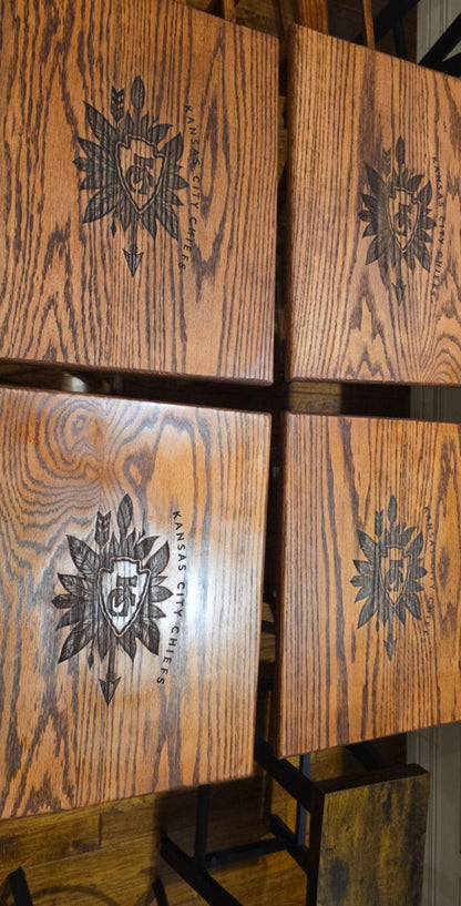 Personalized Wooden TV Tray Set – Custom Engraved Name, Monogram, or Team | Maple, Walnut, Oak | 20x16 | Optional Stand | Gift Ready