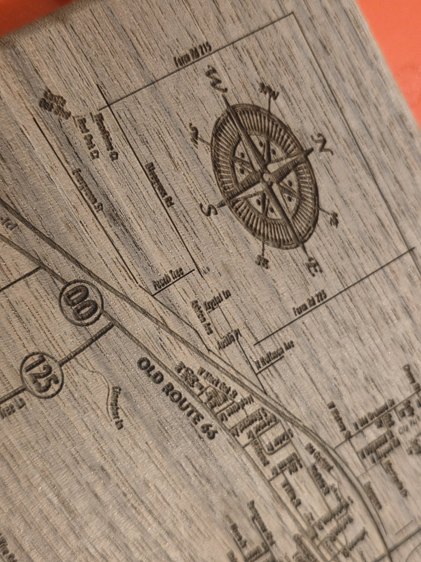 Custom City Street Map – Personalized Wood Engraved Gift