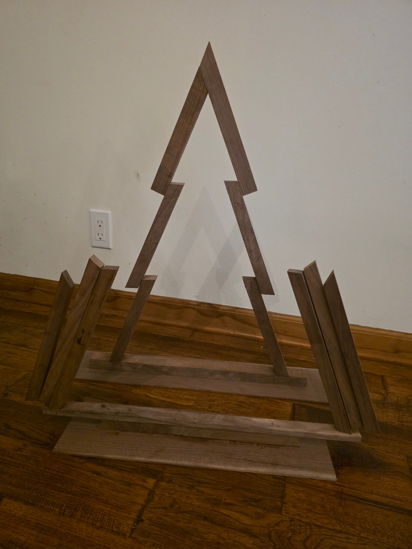 Collapsible Wooden Christmas Tree - Easy Assembly Holiday Decor