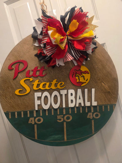 PSU Pitt State Welcome Door Hanger, Gorilla Football