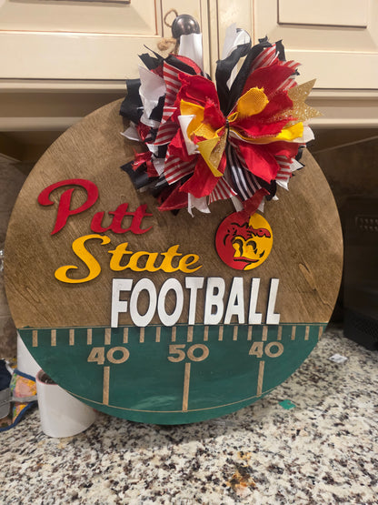 PSU Pitt State Welcome Door Hanger, Gorilla Football
