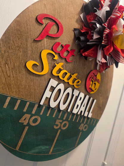 PSU Pitt State Welcome Door Hanger, Gorilla Football