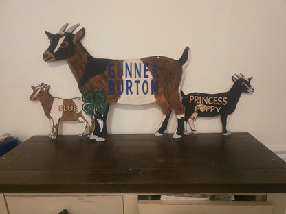 Custom 4-H FFA Livestock Show Sign – Animal Pen Nameplate - Wooden County Fair Livestock Display