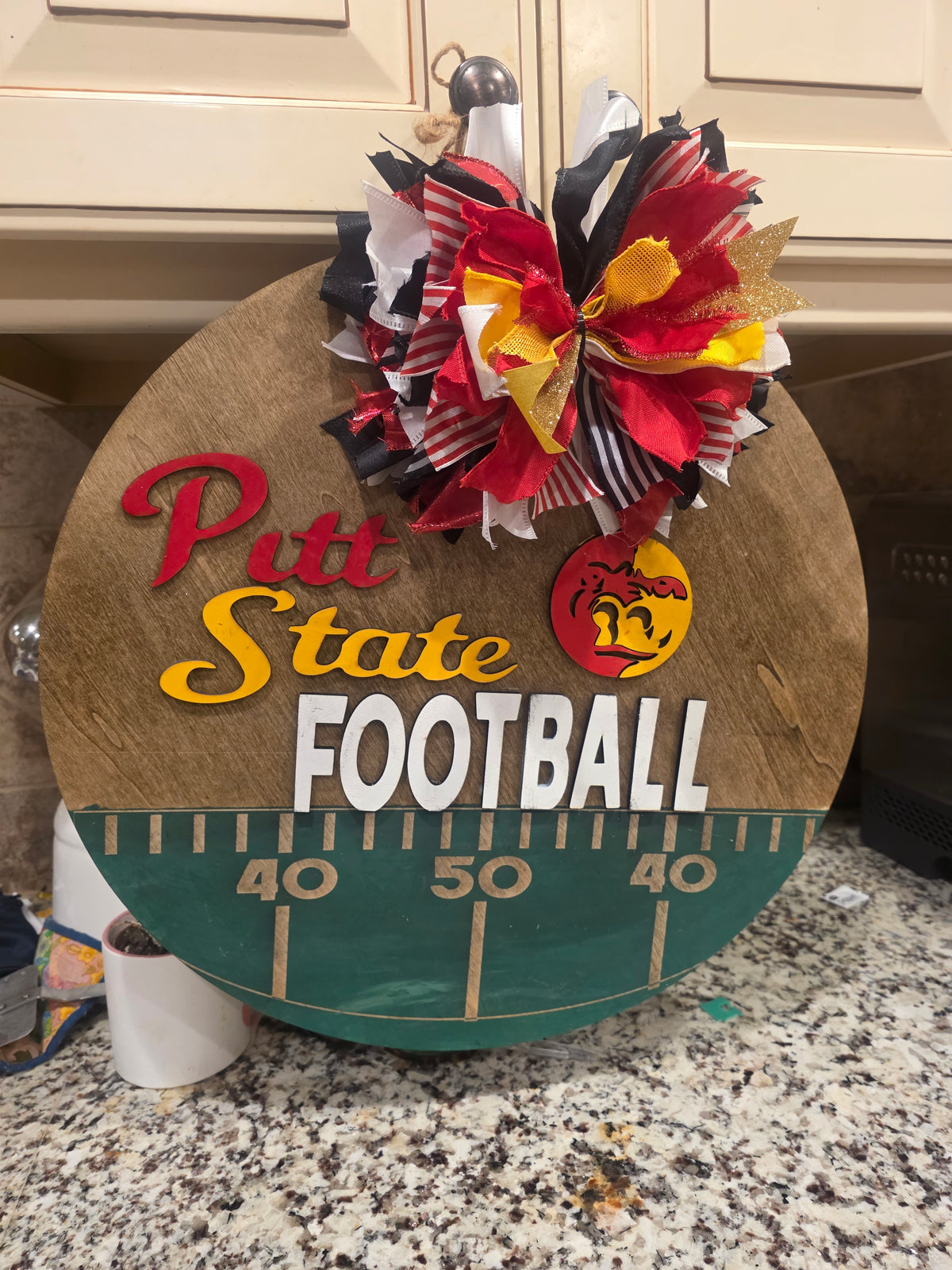 PSU Pitt State Welcome Door Hanger, Gorilla Football