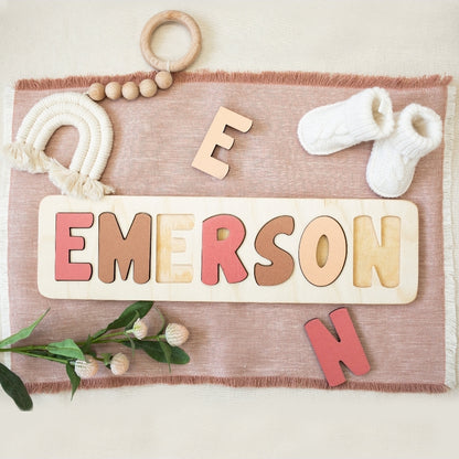 Personalized Name Puzzle Custom Wooden Gift For Kids Optional Character Add On