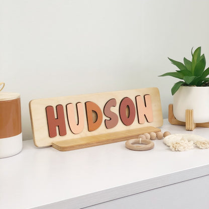 Personalized Name Puzzle Custom Wooden Gift For Kids Optional Character Add On