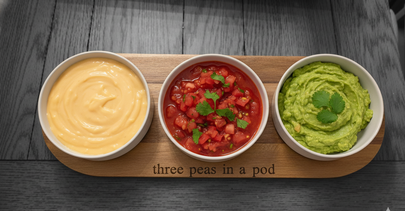 Acacia tray and Porcelain bowl set serveware for condiments or dips